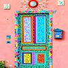 Artistic colorful door adult paint by numbers