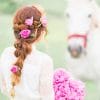 Beautiful Bride Wth White Horse paint by number