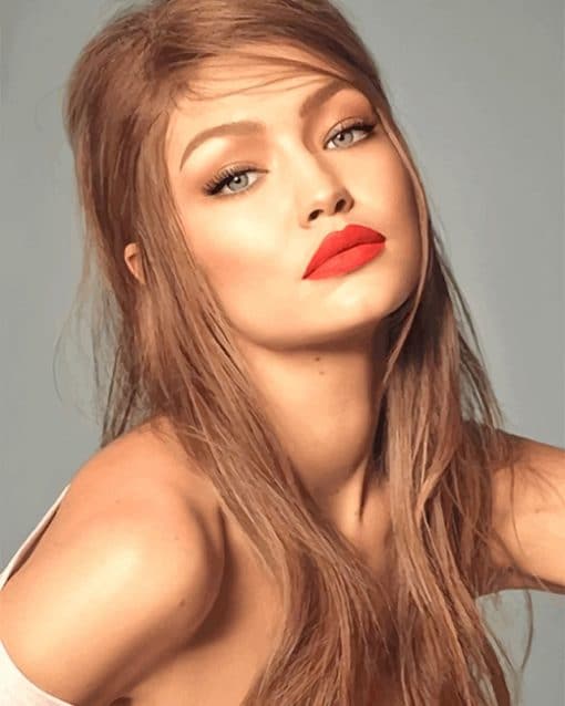 Beautiful Gigi Hadid adult paint by numbers