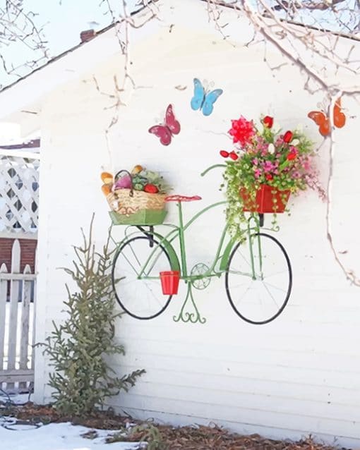 Bike Flower Butterflies Paint By Numbers