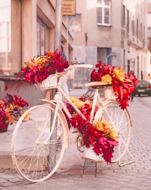 Bike And Flowers paint by numbers