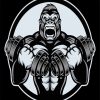 Black And White Strong Gorilla paint by number