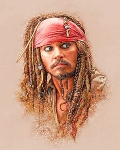 Captain Jack Sparrow paint by number