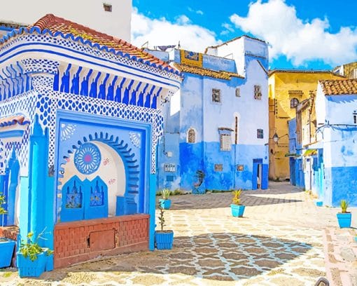 Chefchaouan Morocco paint by numbers