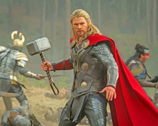 Chris Hemsworth Thor The Dark World paint by numbers