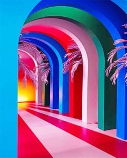 Colorful arches adult paint by numbers