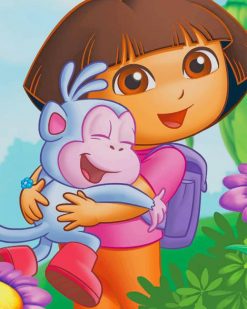 Dora Cartoon adult paint by numbers