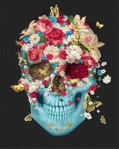 Flower Skull adult paint by numbers