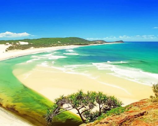 Great Sandy National Park Australia paint by number