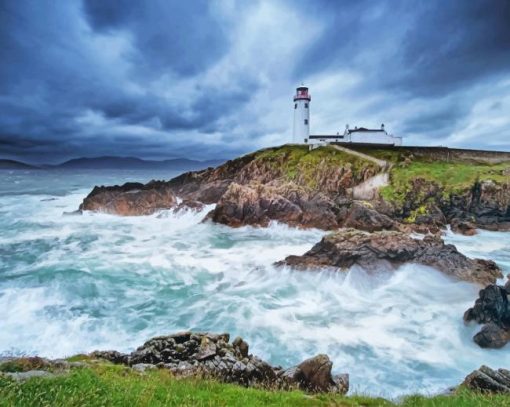 Lighthouse Letterkenny Ireland paint by number