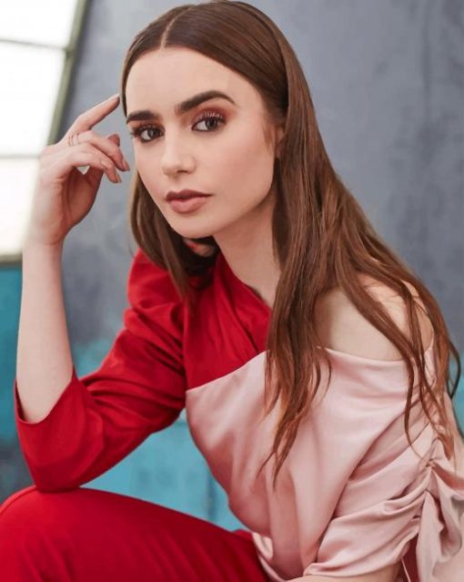 Lily Collins Photoshoot adult paint by numbers