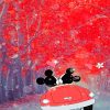 Mickey and Minnie in the Car paint numbers