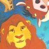 Mufasa and Timon and Pumba paint by numbers