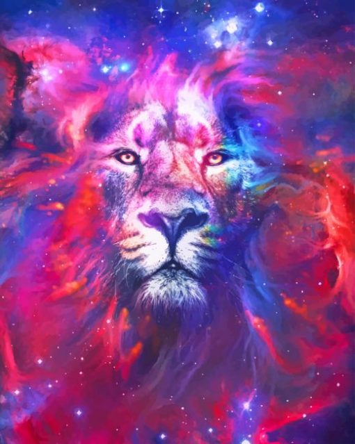 Nebula Lion adult paint by numbers