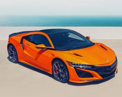 Orange acura nsx adult paint by number