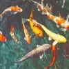 Orange and White Koi adult paint by numbers