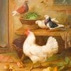 Pigeon and Chicken adult paint by numbers