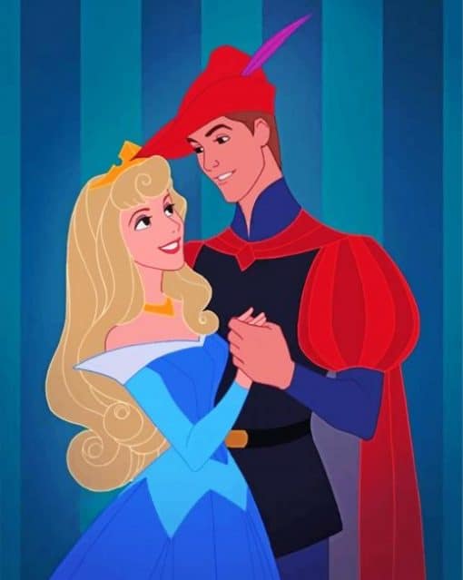 Princess aurora and her prince adult paint by numbers