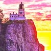 Sunrise At Split Rock Lighthouse adult paint by numbers