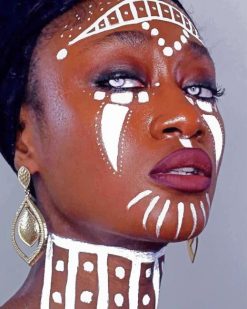 Traditional Tribal African adult paint by numbers