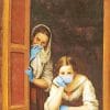 Two Women At Window Wearing Masks Paint By Numbers