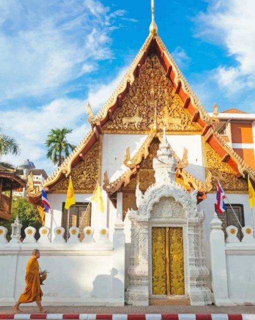 Wat Phra Bat Ming Mueang Worawihan Phrae Thailand paint by number