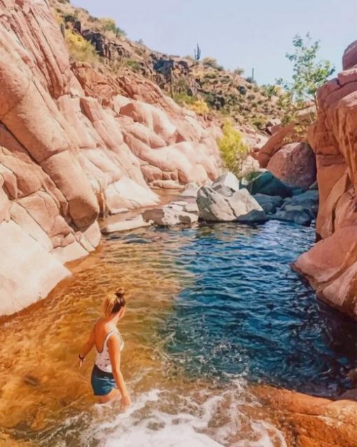 Amazing Lake in Arizona paint by numbers