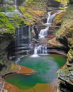 Amazing Nature Rainbow Waterfall paint by numbers