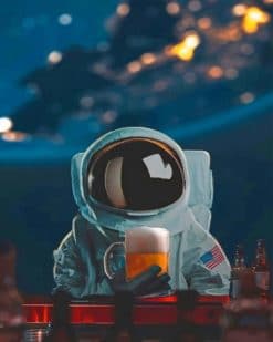 Astronaut In Space paint by numbers