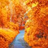 Autumn Leaves Path Foliage paint by number