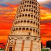 Beautiful Leaning Tower of Pisa Italy Rome paint by numbers