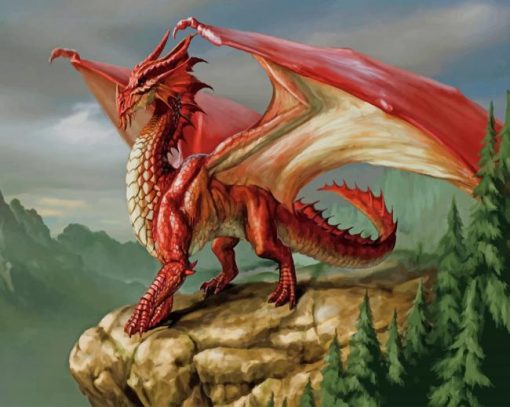 Beautiful Red Dragon Paint By Numbers