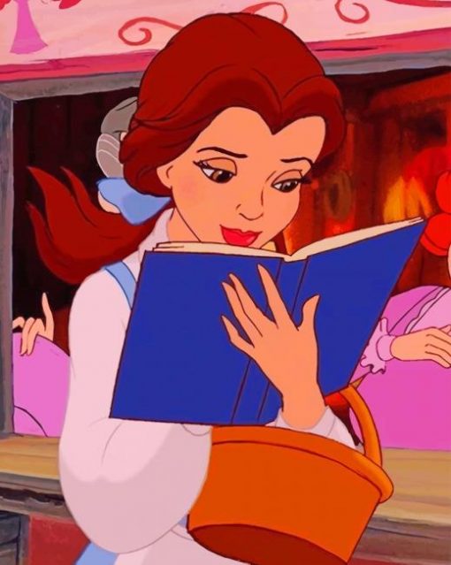 Belle Reading Book paint By Numbers