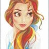 Belle the Beauty and the Beast paint by numbers