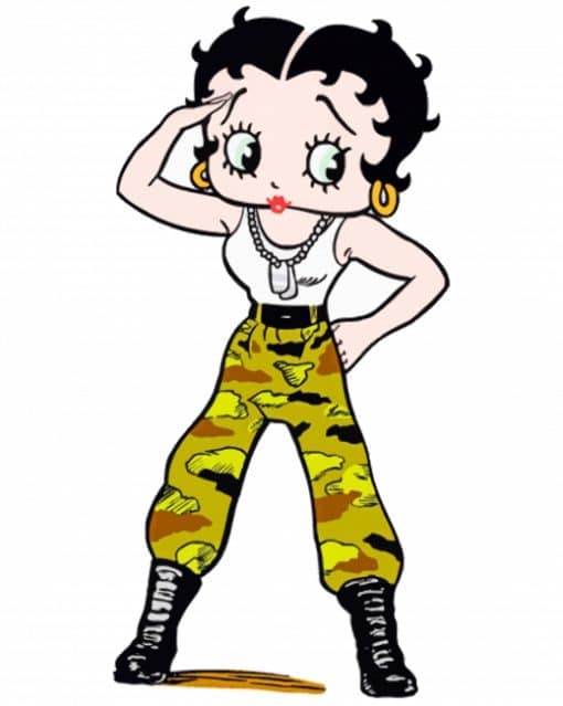 Betty Boop Army Paint By Numbers