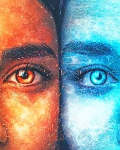 blue and orange eyes adult paint by numbers