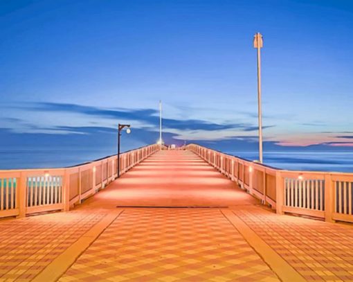 Brown Bridge Blue Sky paint by number