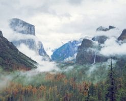 Clouds California Yosemite Valley paint by number