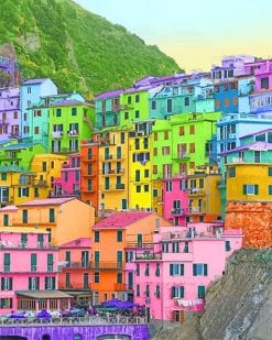 Cinque Terre National Park Italy paint by number