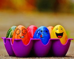 Cool Colorful Eggs paint by number