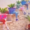 Cute Flower Pot People paint By numbers