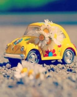 Cute Yellow Car Paint By Numbers