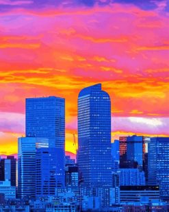 Denver Skyline paint by number