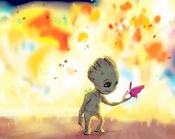 fan art baby groot adult paint by numbers