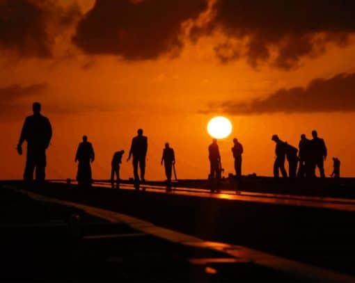 Farm Workers Sunset paint by numbers