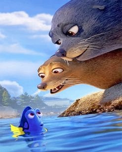 Finding Dory Fluker And Rudder paint by number