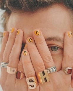 Harry Styles Nails paint by numbers