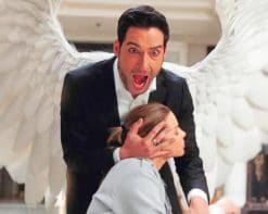 Lucifer Protecting Chloe Decker paint by number