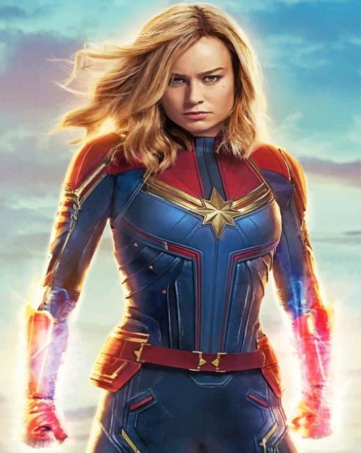 mcu captain marvel adult paint by numbers