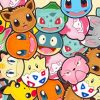 Mix All Pokemons paint by number